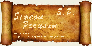 Simeon Perušin vizit kartica
